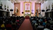 Đoàn tham dự thánh lễ sáng tại nhà thờ Cần Xây, Gp.Long Xuyên
