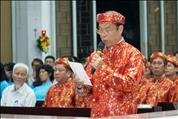 Chủ Tịch HĐMV Gx đã đại diện giáo xứ tri ân 
