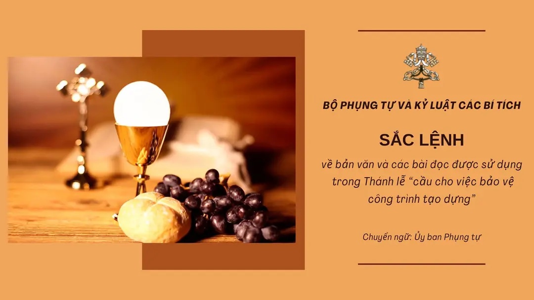 Sắc lệnh về bản văn và các bài đọc dành cho Thánh lễ “cầu cho việc bảo vệ công trình tạo dựng”