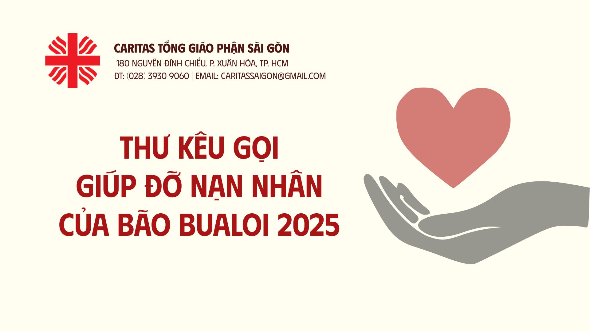 Thư kêu gọi giúp đỡ nạn nhân của bão Bualoi 2025
