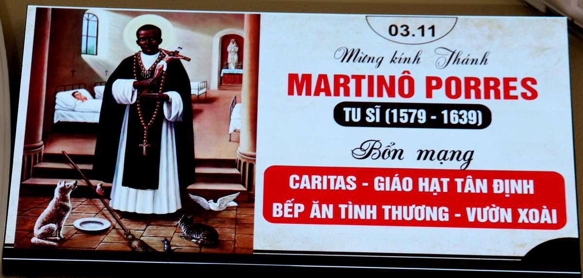 Caritas giáo hạt Tân Định và Bếp ăn Tình thương giáo xứ Vườn Xoài mừng kính Thánh Martin De Porres
