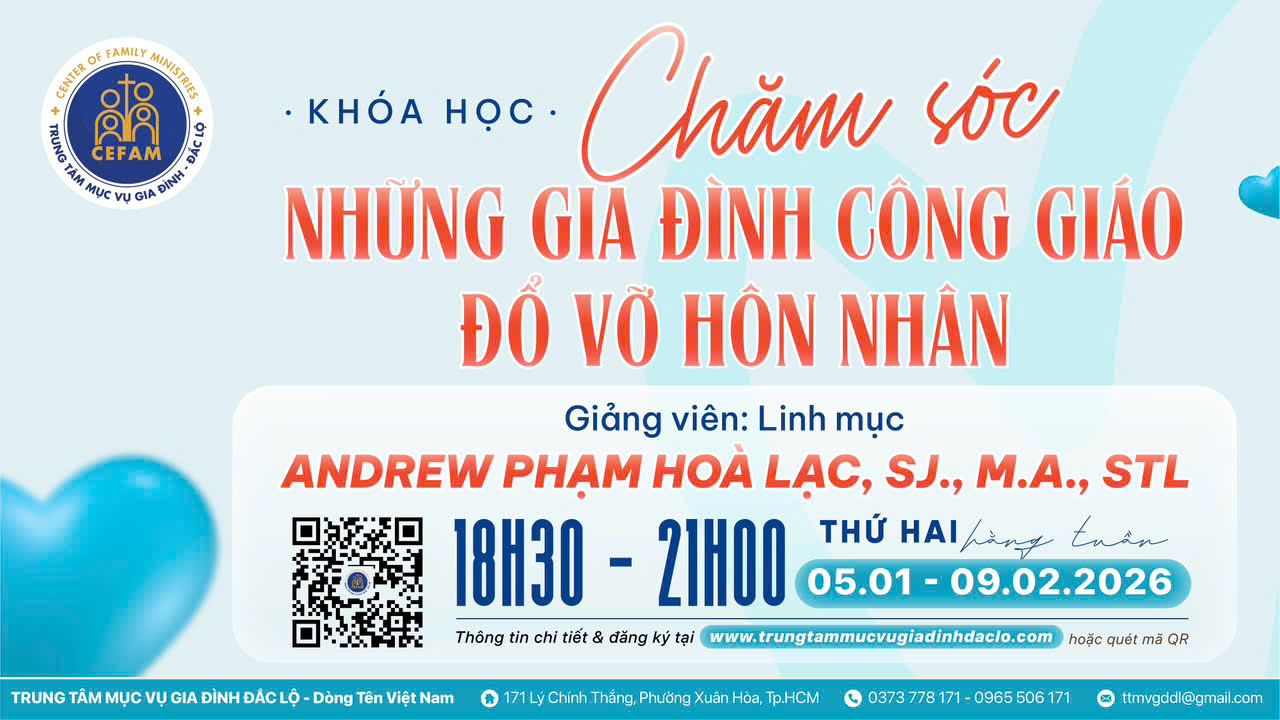 Khóa học: Chăm sóc các gia đình đổ vỡ hôn nhân - 2026
