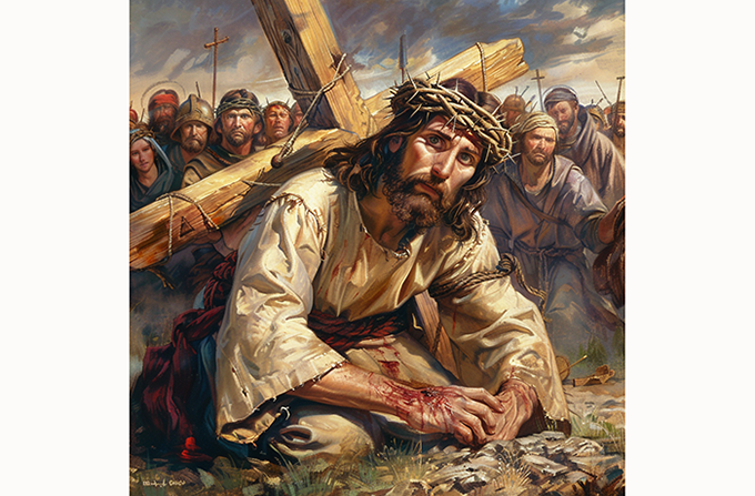 Suy niệm đàng Thánh Giá: Chặng thứ ba – Chúa Giêsu ngã xuống đất lần thứ nhất