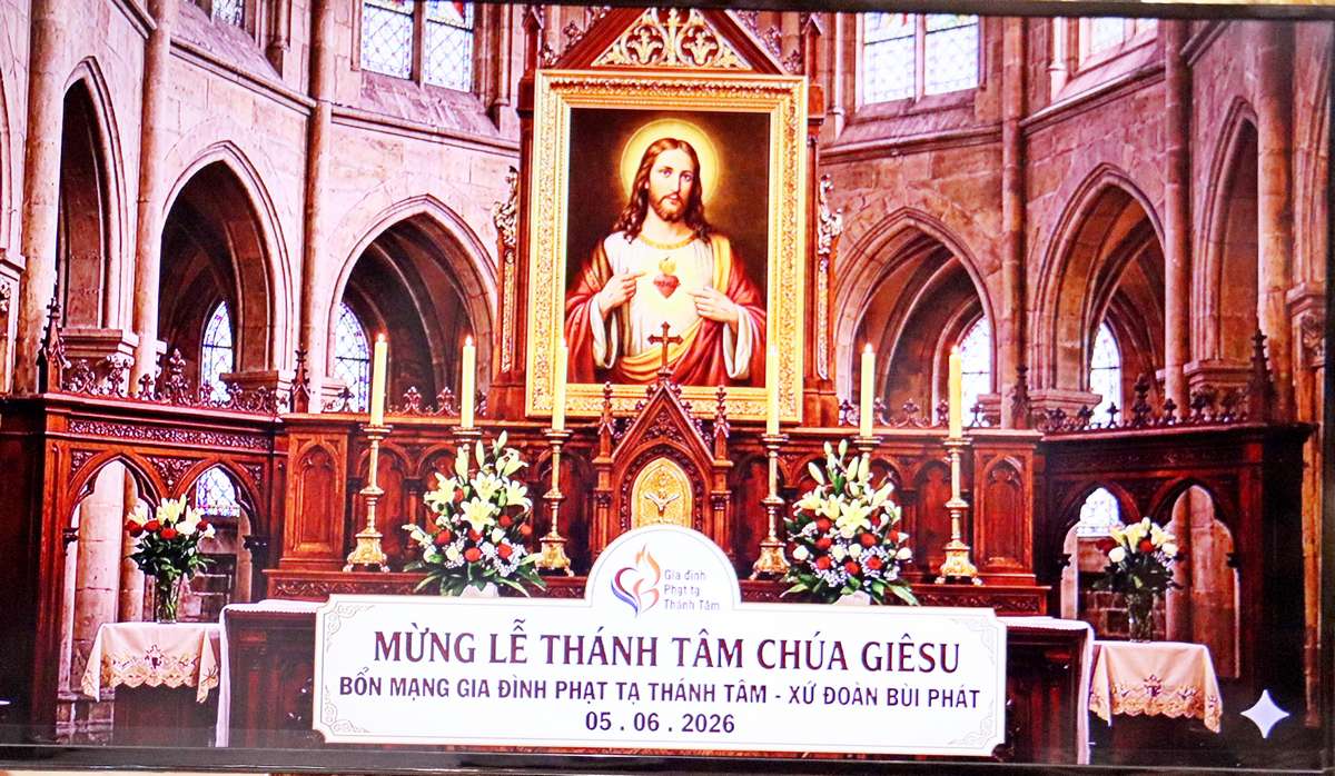 Mừng kính Thánh Tâm Chúa Giêsu: bổn mạng Gia Đình Phạt Tạ Thánh Tâm xứ đoàn Bùi Phát 2026