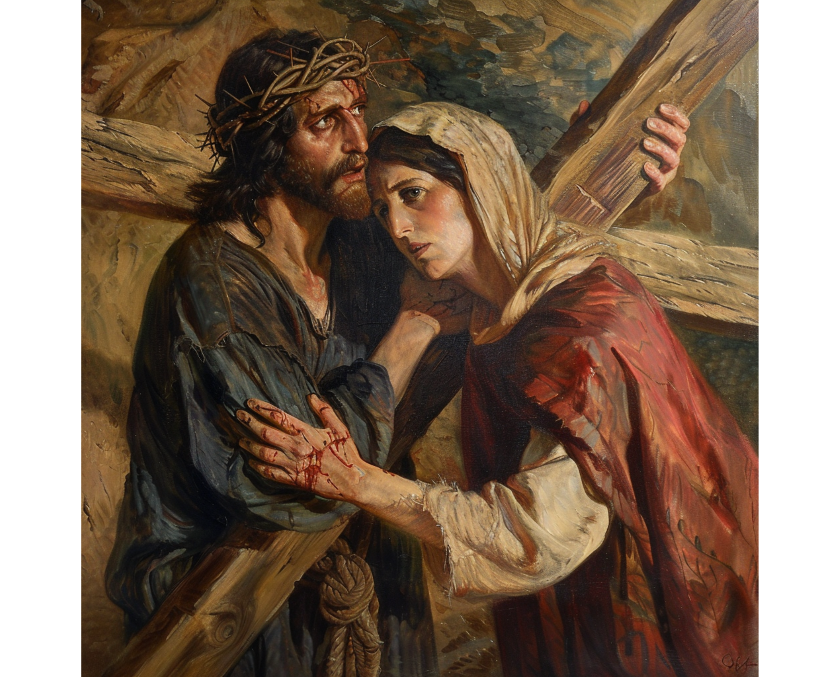 Suy niệm đàng Thánh Giá: Chặng thứ tư – Chúa Giêsu gặp Đức Mẹ Maria