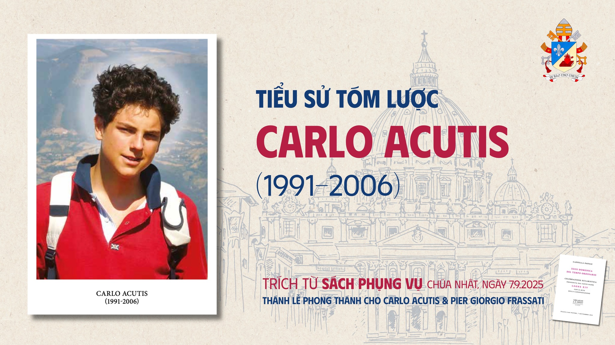 Tiểu sử tóm lược của Thánh Carlo Acutis (1991-2006)