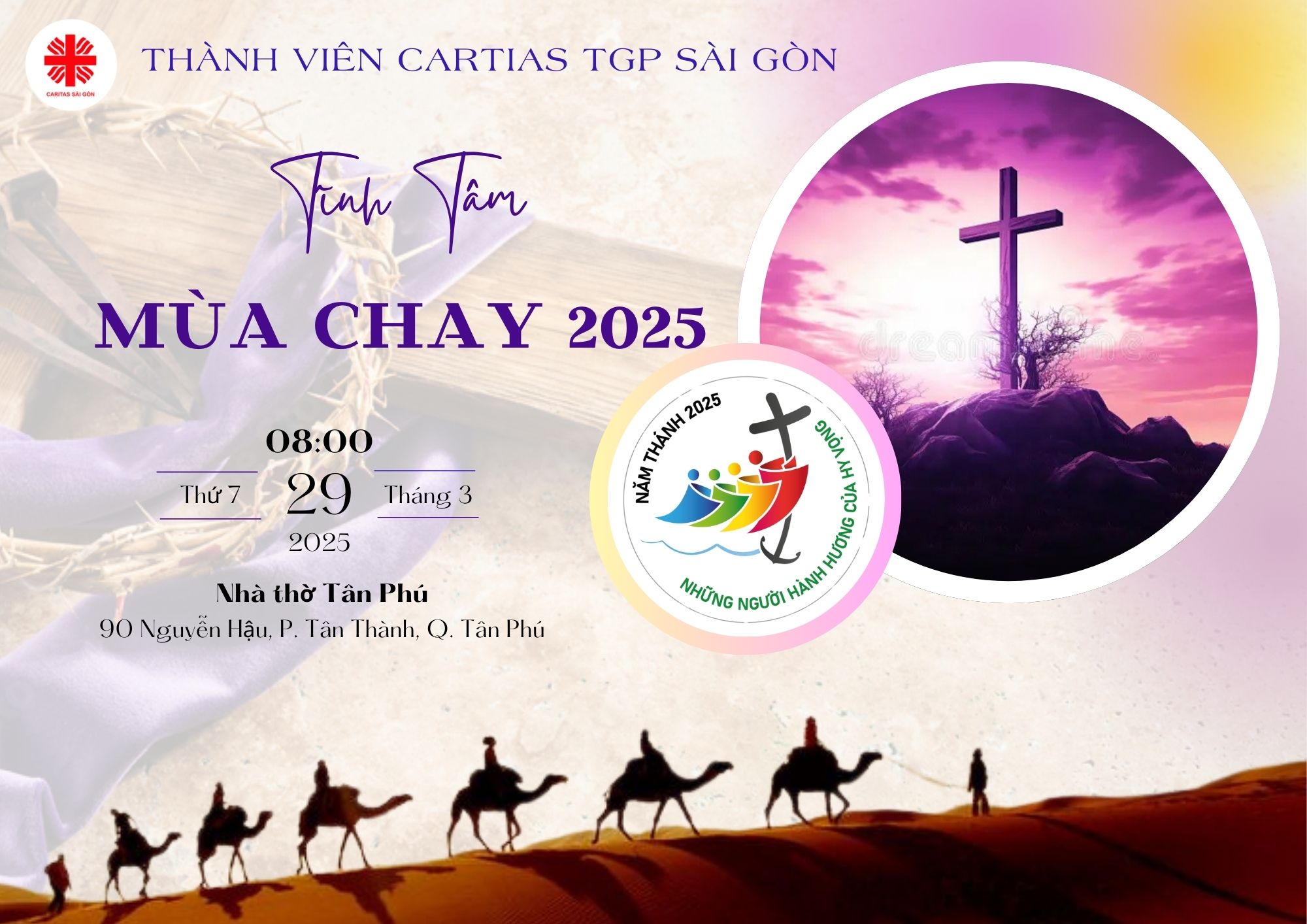 Thư báo cho thành viên Caritas tĩnh tâm Mùa Chay 2025