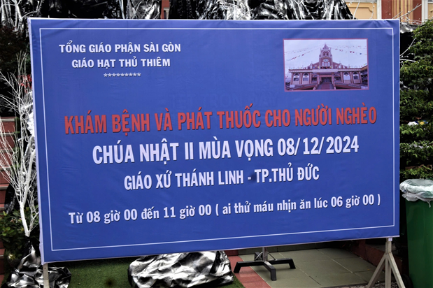 Caritas Giáo xứ Thánh Linh khám bệnh, phát thuốc cho người nghèo, mùa Vọng 2024