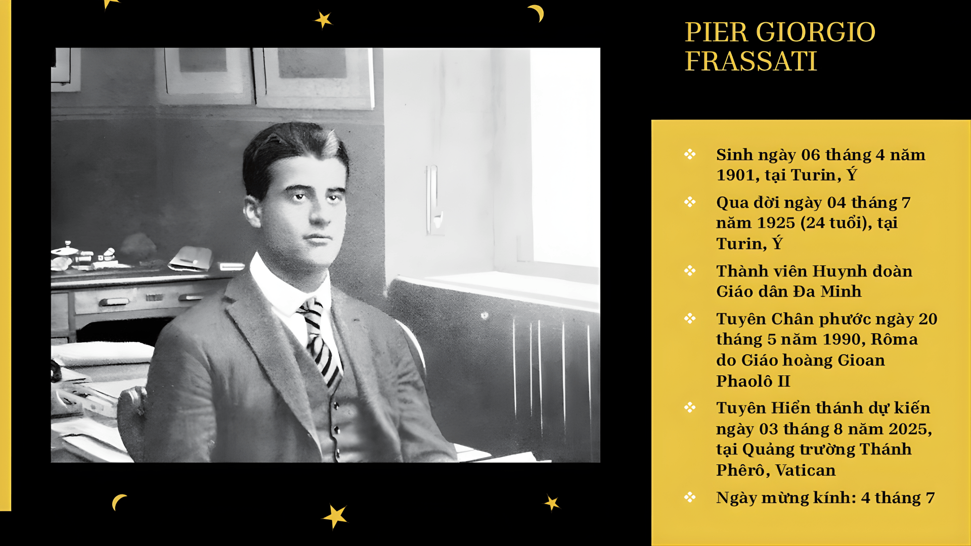 Thư của cha Tổng Quyền Dòng Giảng Thuyết về việc tuyên hiển thánh cho chân phước Pier Giorgio Frassati, O.P