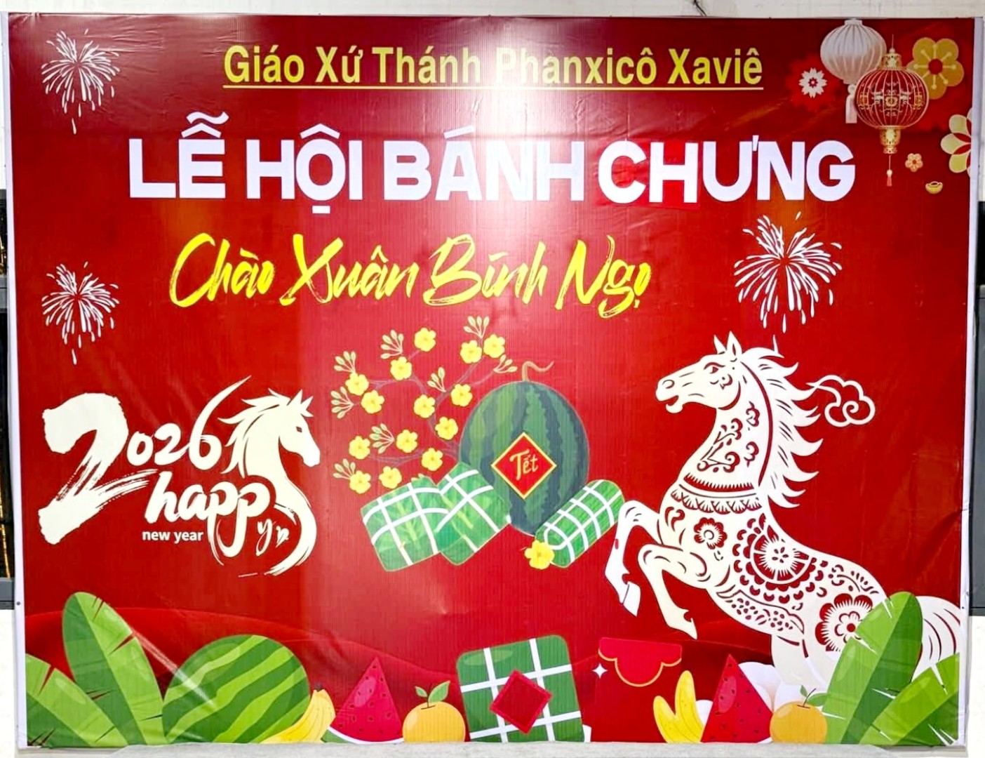 Giáo xứ Thánh Phanxicô Xaviê gói bánh chưng Xuân Bính Ngọ