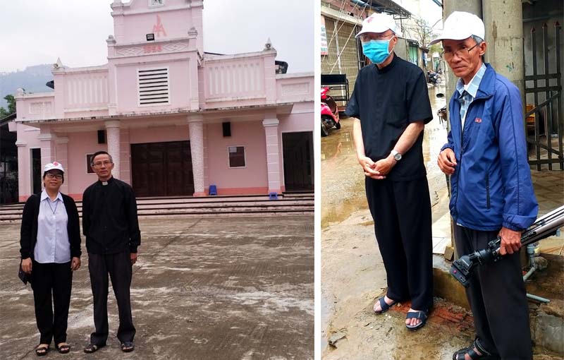Caritas TGP Sài Gòn đi thăm đồng bào bị bão lụt ở các giáo xứ thuộc Giáo phận Quy Nhơn