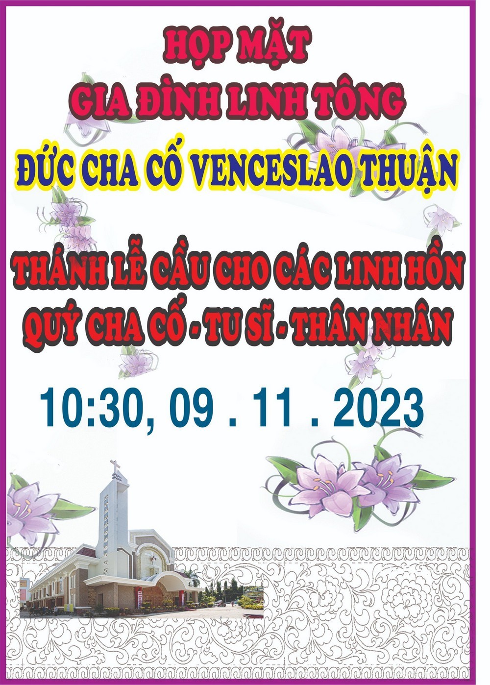 GX Bùi Phát: Thánh lễ cầu cho Cha cố Venceslao Thuận, các Tu sĩ và thân nhân