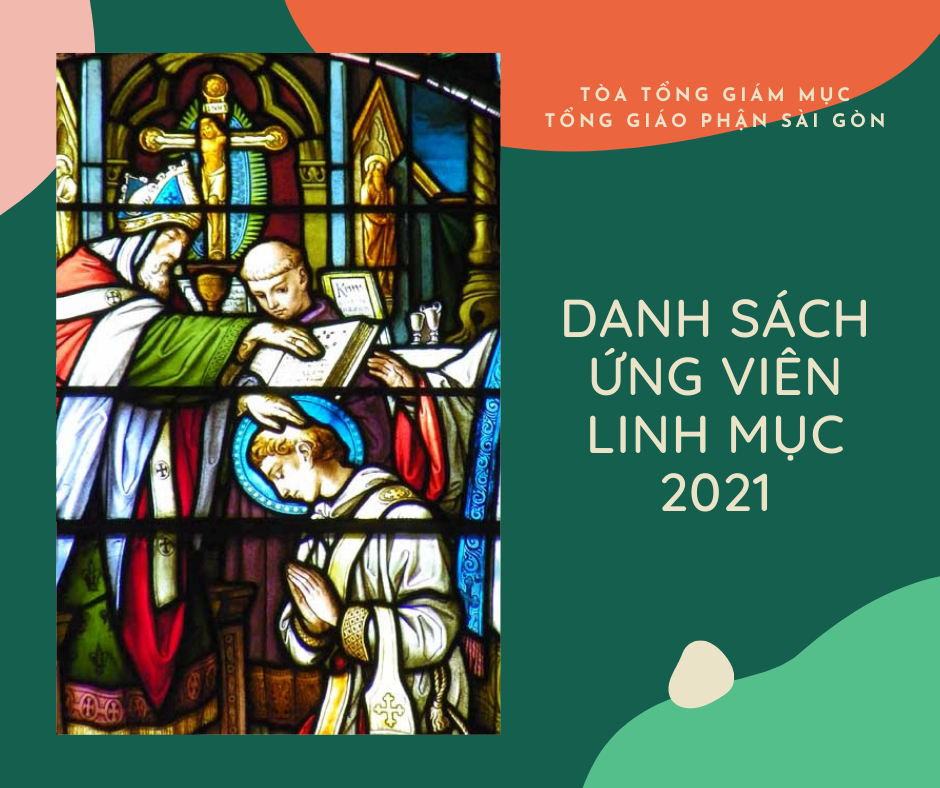 Tòa Tổng Giám mục Sài Gòn: Danh sách Ứng viên linh mục 2021