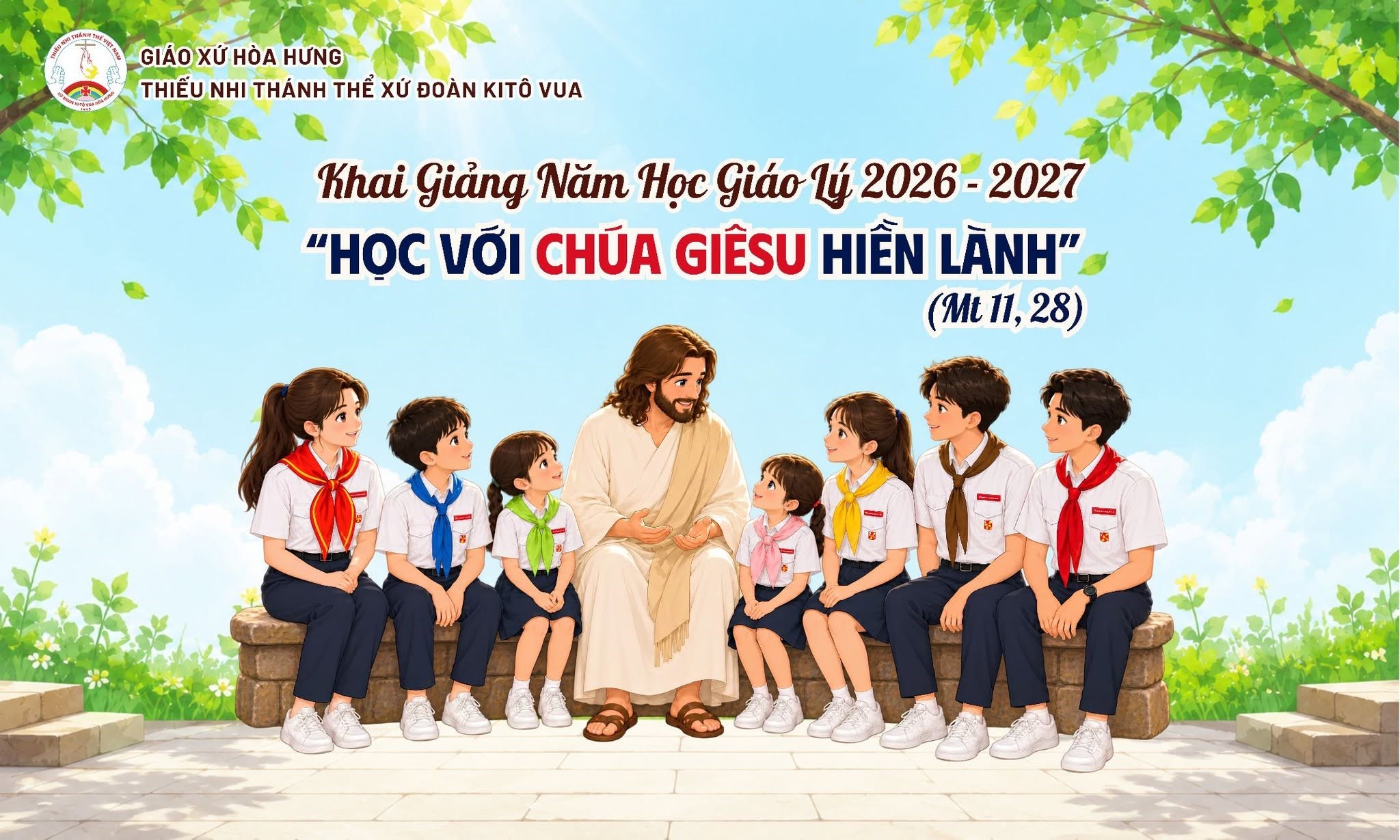 Thiếu nhi Giáo xứ Hòa Hưng khai giảng năm học Giáo lý 2026-2027