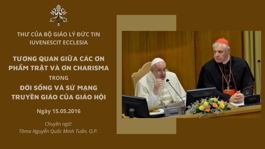 Iuvenescit Ecclesia – Thư của Bộ Giáo lý Đức tin về tương quan giữa các ơn phẩm trật và ơn charisma