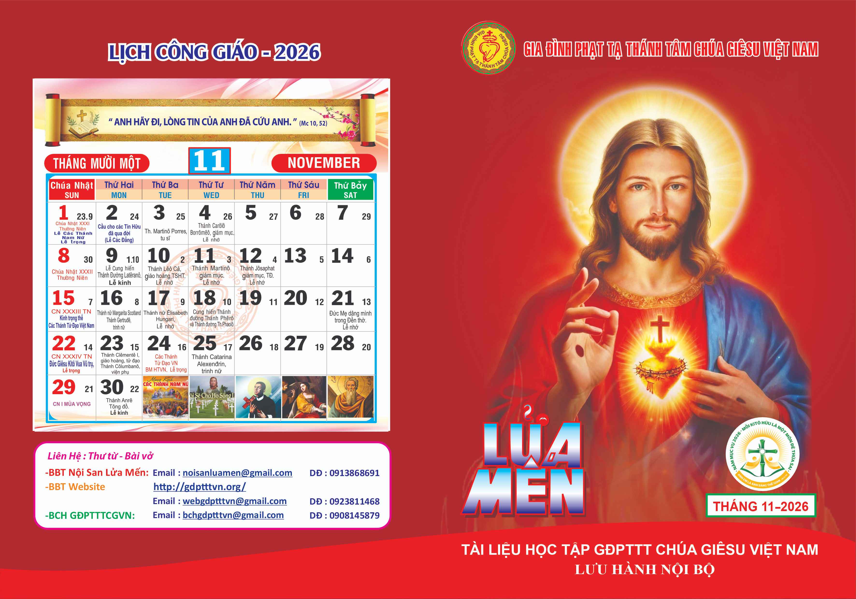 Nội san Lửa Mến tháng 11.2026