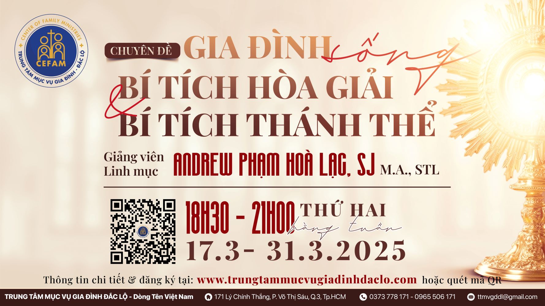 Chuyên đề “Gia Đình sống Bí Tích Hòa Giải và Bí Tích Thánh Thể”