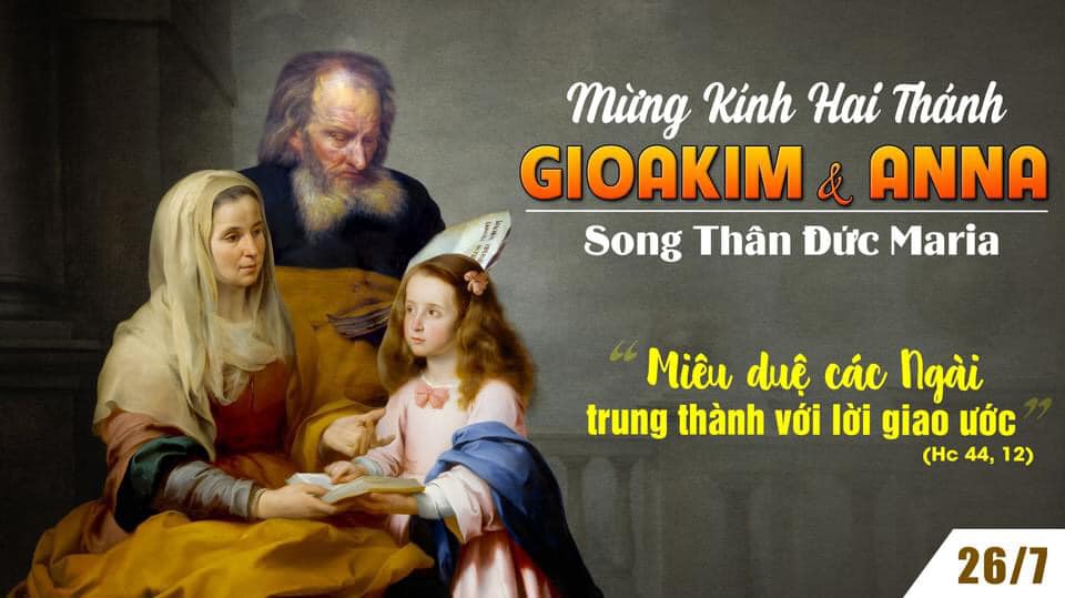 Ngày 26/07: Lễ Thánh Gioakim và Anna, song thân Đức Trinh nữ Maria