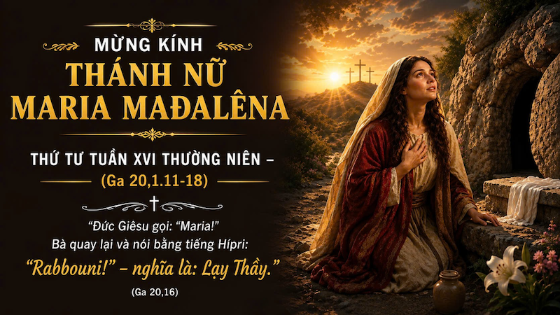 Thánh nữ Maria Mađalêna: Từ nước mắt đau thương đến sứ vụ loan báo Tin Mừng