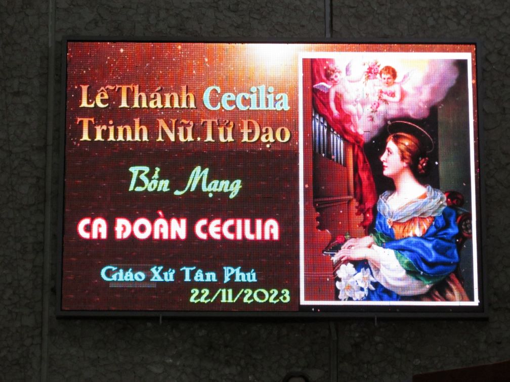 Giáo xứ Tân Phú: Mừng bổn mạng ca đoàn Cecilia ngày 22-11-2023