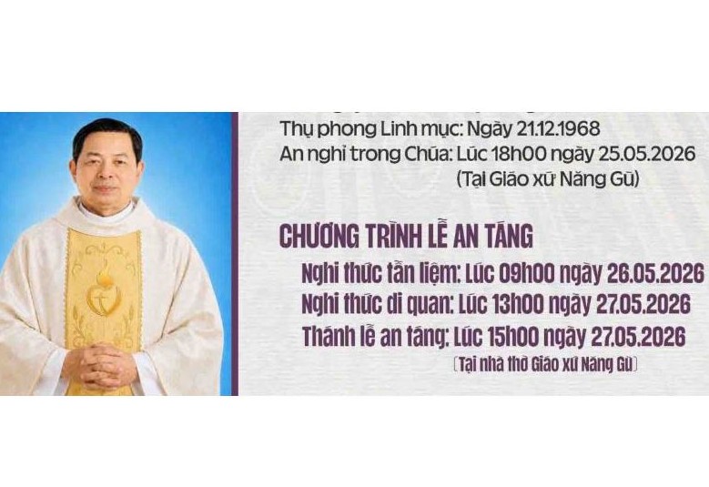 Cáo phó: Linh mục Phêrô Lê Thành Khoái qua đời