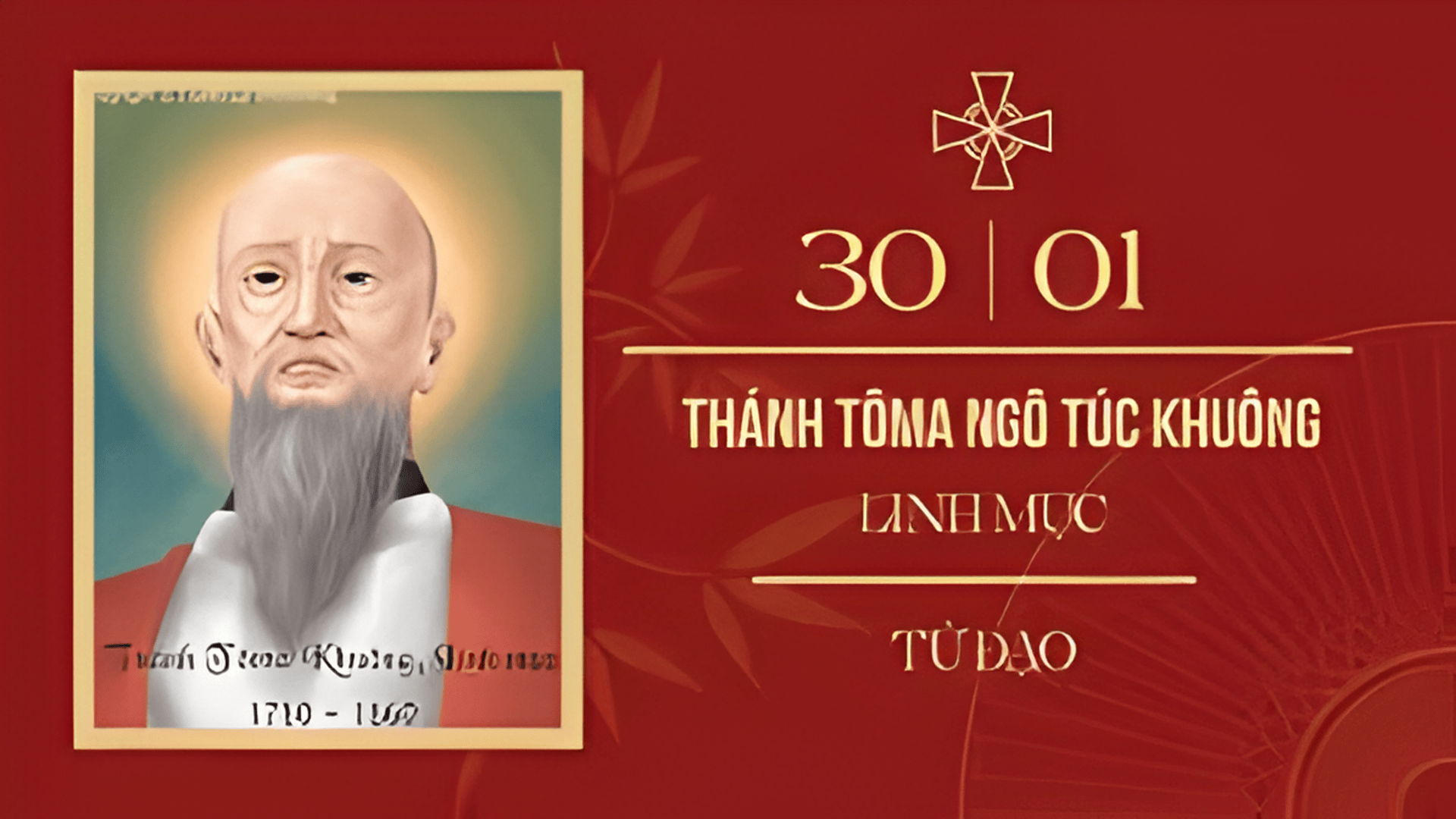 Ngày 30/01: Thánh Tôma Khuông, linh mục, tử vì đạo