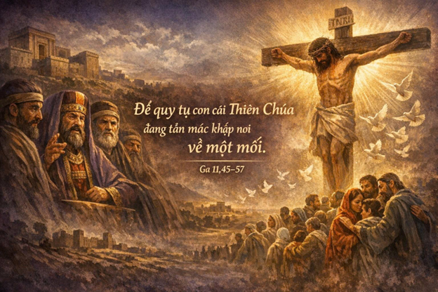 Để quy tụ con cái Thiên Chúa đang tản mác khắp nơi về một mối