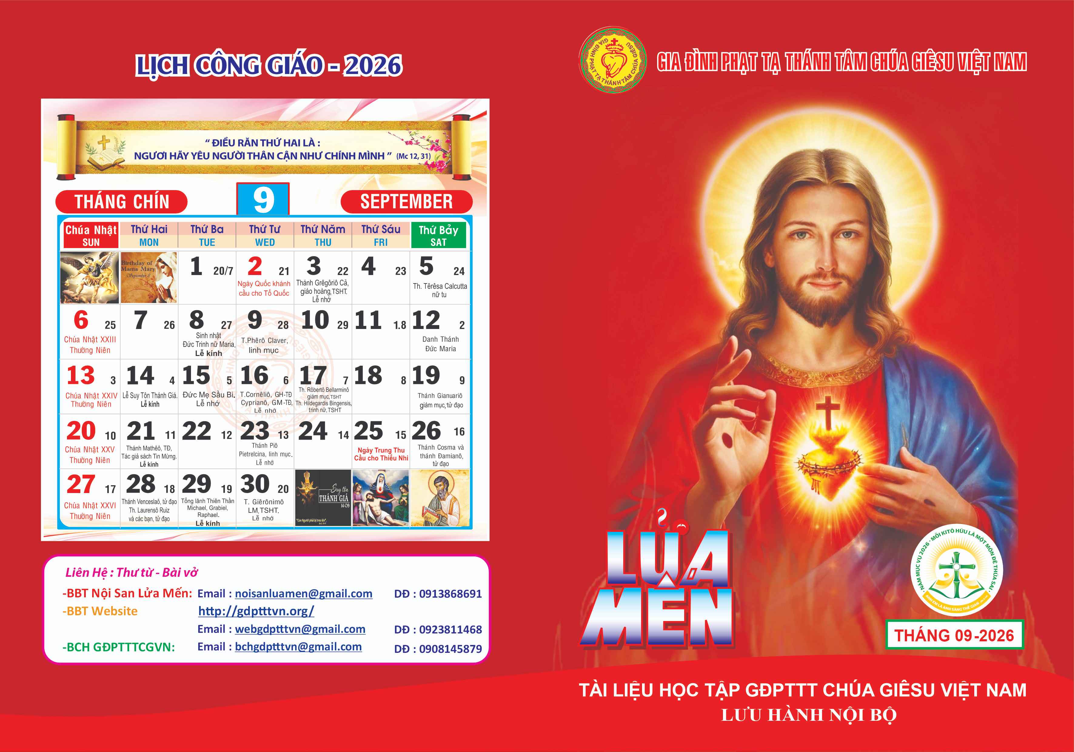 Nội san Lửa Mến tháng 9.2026