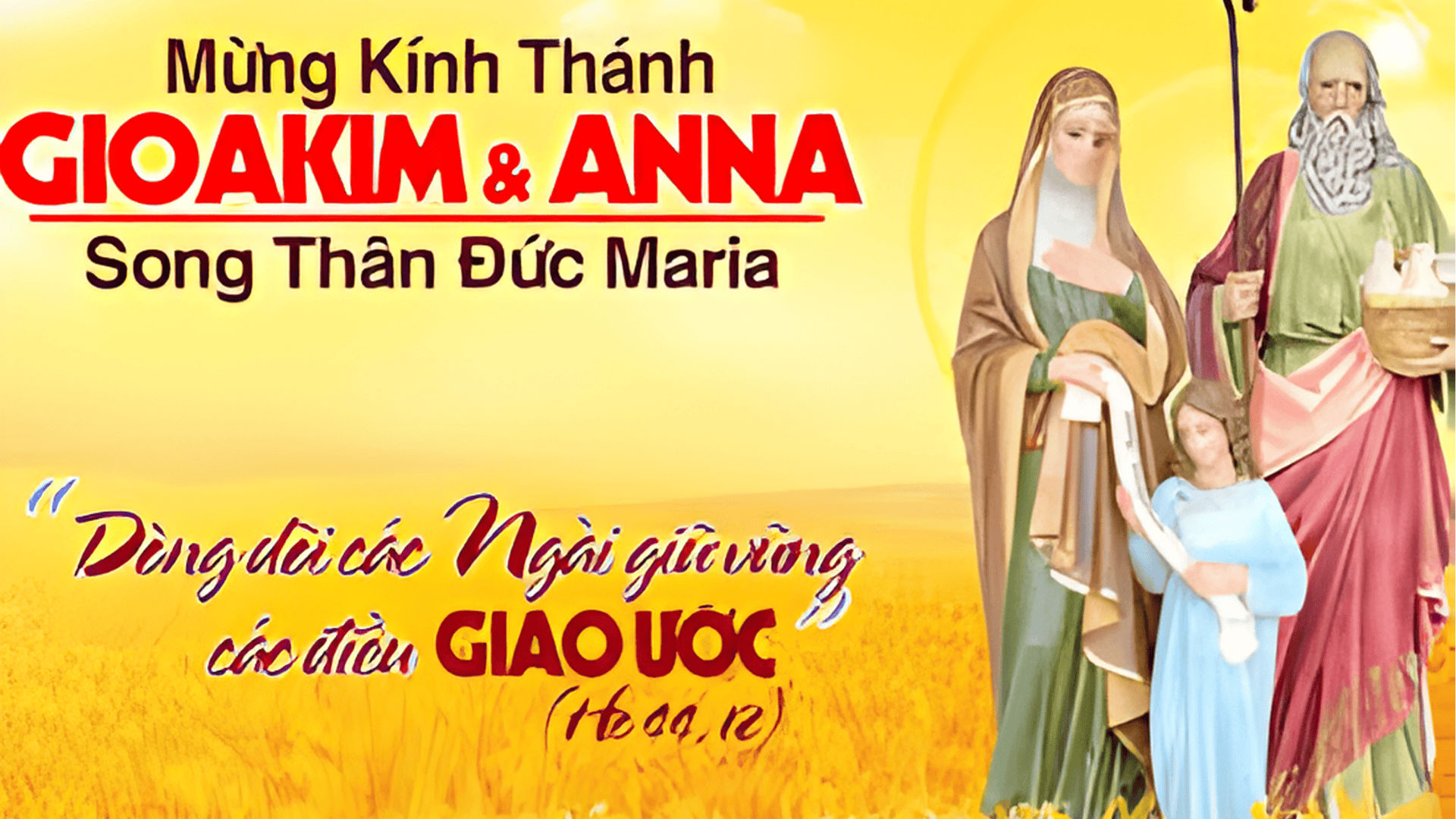 Ngày 26/07: Thánh Gioakim và Thánh Anna, song thân Đức Trinh nữ Maria