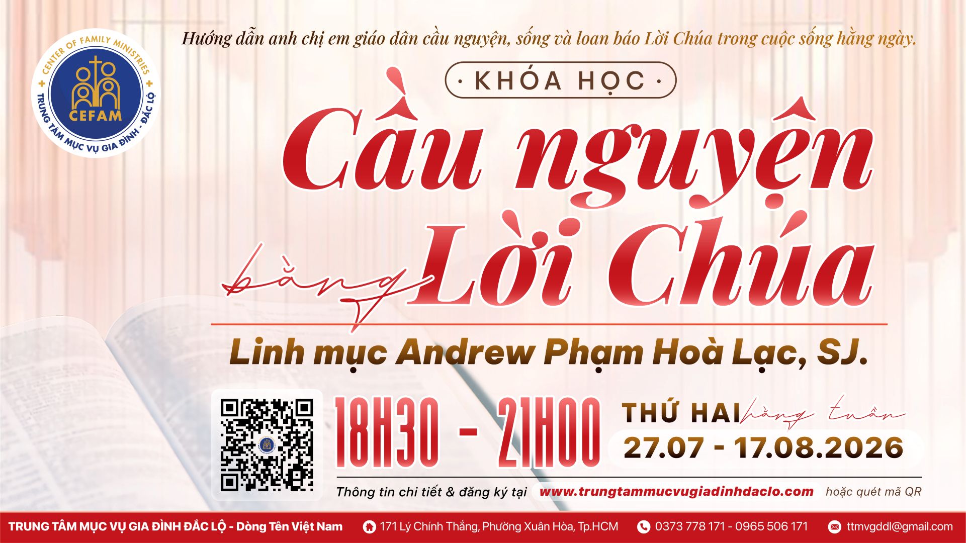 Khóa học: Cầu nguyện bằng Lời Chúa