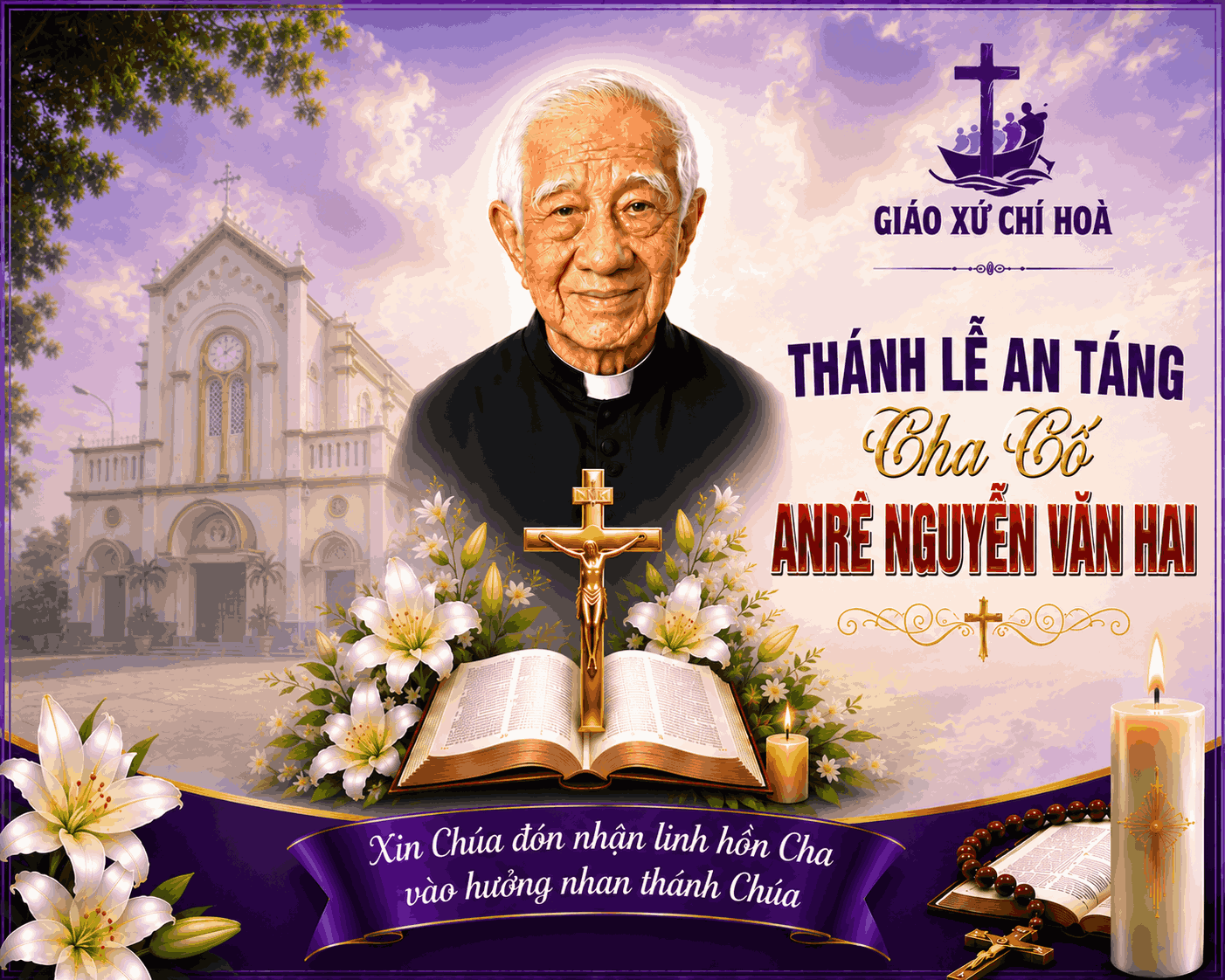 Giáo xứ Chí Hoà : Thánh lễ an táng Cha cố Anrê Nguyễn Văn Hai