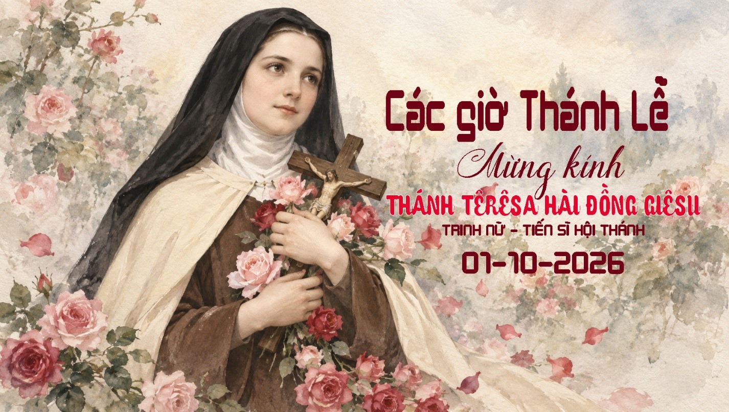 Giờ các Thánh lễ mừng kính thánh Têrêsa Hài Đồng Giêsu