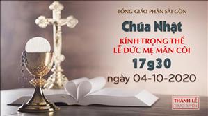 TGP Sài Gòn - Thánh lễ trực tuyến ngày 04-10-2020: Kính trọng thể lễ Đức Mẹ Mân Côi lúc 17:30
