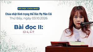 Bài đọc II: Gl 4, 4-7 | Kính trọng thể Đức Mẹ Mân Côi