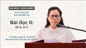 Bài đọc II: Gl 4, 4-7 - Kính trọng thể Đức Mẹ Mân Côi