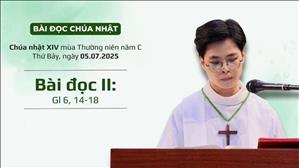 Bài đọc II: Gl 6, 14-18 - CN XIV TN năm C