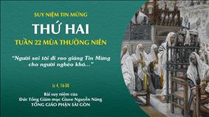 TGP Sài Gòn - Suy niệm Tin mừng: Thứ Hai tuần 22 mùa Thường niên (Lc 4, 16-30)