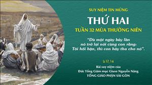 TGP Sài Gòn - Suy niệm Tin mừng: Thứ Hai tuần 32 mùa Thường niên (Lc 17, 1-6)