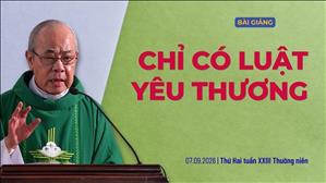 Chỉ có Luật Yêu thương - Lm Rôcô Nguyễn Duy | Thứ Hai tuần XXIII Thường niên