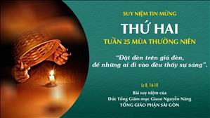 TGP Sài Gòn - Suy niệm Tin mừng: Thứ Hai tuần 25 mùa Thường niên (Lc 8, 16-18)