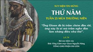 TGP Sài Gòn - Suy niệm Tin mừng: Thứ Năm tuần 25 mùa Thường niên (Lc 9, 7-9)