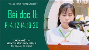 CN 28 TN A - Bài đọc II: Pl 4, 12-14. 19-20