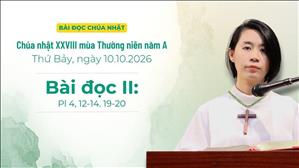 Bài đọc II: Pl 4, 12-14. 19-20 | Chúa nhật XXVIII Thường niên năm A