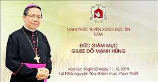 Trực tuyến: Thánh lễ nhận sứ vụ Chính tòa Phan Thiết của ĐGM Giuse Đỗ Mạnh Hùng