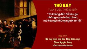 TGP Sài Gòn - Suy niệm Tin mừng ngày 16-1-2021: Thứ Bảy tuần 1 mùa Thường niên - ĐTGM Giuse Nguyễn Năng