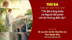 TGP Sài Gòn - Suy niệm Tin mừng 6-4-2021: Thứ Ba tuần Bát nhật Phục sinh - ĐTGM Giuse Nguyễn Năng