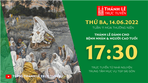 TGPSG Thánh Lễ trực tuyến 14-6-2022: Thứ Ba tuần 11 TN lúc 17:30 tại Trung tâm Mục vụ TPG Sài Gòn