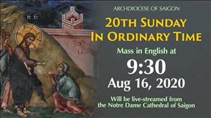 Mass in English at 9:30 AM Aug 16th, 2020 in Notre Dame Cathedral of Saigon