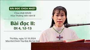 Bài đọc II: Dt 4, 12-13 - CN XXVIII TN năm B