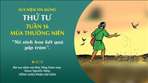 TGP Sài Gòn - Suy niệm Tin mừng: Thứ Tư tuần 16 mùa Thường niên (Mt 13, 1-9)